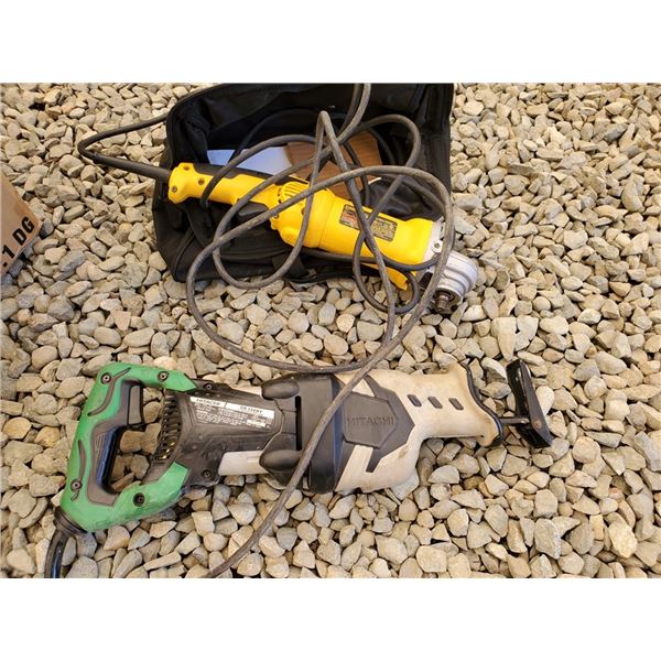 Dewalt Angle Grinder & Hitachi Sawz All  (Tested Working)