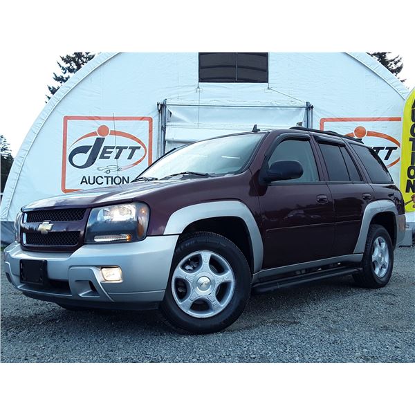 A3 --  2007 CHEVROLET TRAILBLAZER LS 4X4, Red, 261532 KM's   "NO RESERVE"