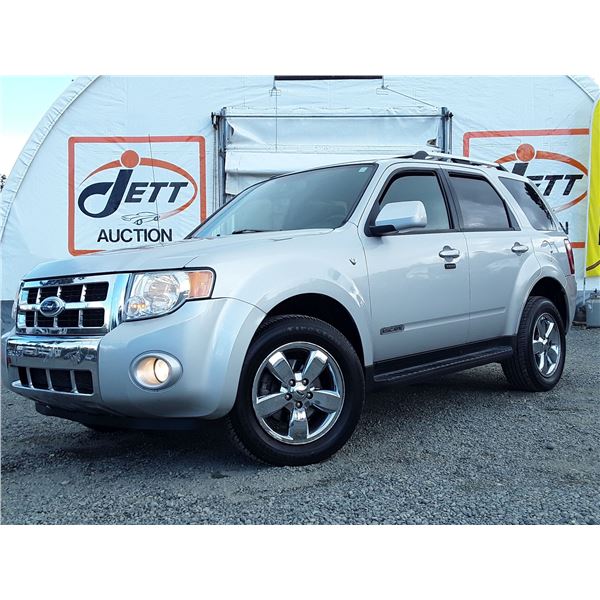 E6 --  2008 FORD ESCAPE LTD AWD, Grey, 236538 KM's