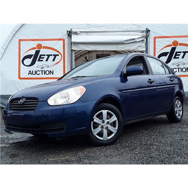 A9 --  2010 HYUNDAI ACCENT GLS , Blue, 179375 KM's  "NO RESERVE"