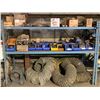 Image 2 : CONTENTS OF UPPER MEZZANINE INCLUDING: LARGE DRILL BITS, CHAINS, & 2 PALLET RACKS WITH ASSORTED