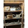 Image 3 : 4 TIER METAL / WOOD SHELVING UNIT WITH ASSORTED HOLE SAWS, HEAVY TOOLS & PARTS TOOLS