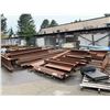 Image 2 : LARGE ASSORTMENT OF HEAVY STEEL I-BEAMS, & ROUND STOCK LOCATED IN COMPANY YARD