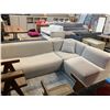 Image 2 : LIGHT GREY 8' X 5.5' SECTIONAL SOFA