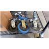Image 2 : 2 BOXES OF TOOLS AND TIRES WITH CASTERS