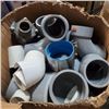 Image 2 : TOTE AND 2 BOXES OF LARGE FIRE RETARDANT PVC FITTINGS