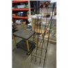 Image 1 : 2 TIER ROLLING CART AND WIRE MAGAZINE RACK