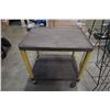 Image 2 : 2 TIER ROLLING CART AND WIRE MAGAZINE RACK