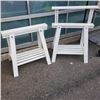 Image 1 : 2 ADJUSTABLE TRESTLE BASES WITH SHELF