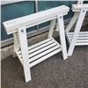 Image 2 : 2 ADJUSTABLE TRESTLE BASES WITH SHELF