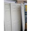 Image 2 : 4 NEW INTERIOR 30 X 80 INCH DOORS, ONE 28 INCH X 80 - 6 PANEL MOULDED TEXTURED