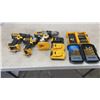 Image 1 : 2 DEWALT CORDLESS DRILLS AND IMPACT GUN - 3 BATTERIES FOR CORDLESS DRILL AND 2 BIT SETS