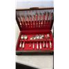 Image 2 : CUTLERY CANTEEN WITH SILVER PLATE CUTLERY