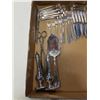 Image 2 : 34 PIECES SILVER PLATE - INCLUDES CUTLERY, GOBLETS, SALT AND PEPPER