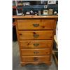 Image 1 : 5 DRAWER PINE CHEST OF DRAWERS