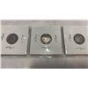 Image 2 : 3 SILVER COINS - 1892 CEYLON .800 SILVER, 1916 ENGLISH 3 PENCE .900 SILVER, 1953 PANAMA .900 SILVER