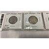 Image 2 : 3 VINTAGE CANADIAN SILVER 25 CENTS - 1910, 1912, 1913 .925 SILVER