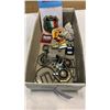 Image 1 : BOX OF CAR EMBLEMS, HOOD ORNAMENTS AND PATCHES