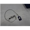Image 2 : SWAROVSKI CRYSTAL NECKLACE WITH PURPLE FACETED STONE PENDENT