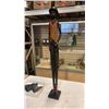 Image 2 : 3 FT CARVED WOODEN FIGURE AND 3 SMALL CARVED WOOD FIGURINES