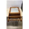 Image 1 : WALNUT WASHROOM CUPBOARD WITH MIRROR