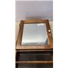 Image 2 : WALNUT WASHROOM CUPBOARD WITH MIRROR