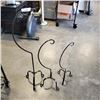 Image 1 : 3 IRON HANGING BASKET HOLDERS 49", 35" AND 31"
