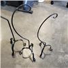 Image 2 : 3 IRON HANGING BASKET HOLDERS 49", 35" AND 31"