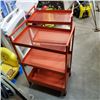 Image 1 : 2 RED METAL ROLLING CARTS