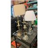 Image 1 : 2 DESIGNER TABLE LAMPS BOTH WORKING WITH 2 LUMIRAY TABLE LAMPS NO SHADES