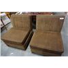 Image 1 : 2 BROWN ACCENT CHAIRS / MODULAR CHAIRS