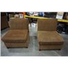Image 1 : 2 BROWN ACCENT CHAIRS / MODULAR CHAIRS