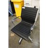 Image 1 : CHROME AND BLACK LEATHER LOOK GAS LIFT OFFICE CHAIRS