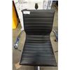Image 2 : CHROME AND BLACK LEATHER LOOK GAS LIFT OFFICE CHAIRS
