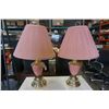 Image 1 : 2 PINK TABLE LAMPS