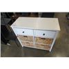 Image 2 : WHITE 6 DRAWER STAND WITH 4 WICKER DRAWERS