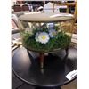 Image 2 : MID CENTURY INFLATEABLE TERRARIUM OTTOMAN FOOT STOOL