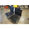 Image 2 : 2 CHROME AND BLACK LEATHER LOOK GAS LIFT OFFICE CHAIRS
