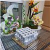 Image 1 : 2 ARTIFICIAL ORCHIDS NEW TEALIGHTS AND FOLIAGE BOOK