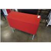 Image 1 : RED BENCH - 21 INCHES TALL, 2 FOOT LONG