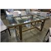 Image 8 : GLASS TOP TABLE W/ 6 CHAIRS