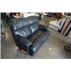 Image 2 : BLACK LEATHER LAZBOY DOUBLE RECLINING LOVESEAT