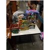 Image 1 : ROLLER SKATES, VINTAGE KIDS WAGON, SESAME STREET HOOPERS STORE SET, FISHER PRICE LOVING FAMILY AND G