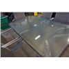 Image 2 : GLASS TOP PATIO TABLE W/ 6 METAL FRAME MESH PATIO CHAIRS - 2 SWIVEL
