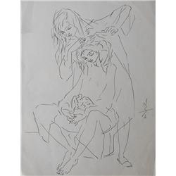 N. STERNBERG H.Sig Drawing Hungarian