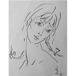 N. STERNBERG H.Sig Drawing Hungarian