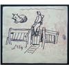 Image 5 : J. EISENSCHER Watercolor Israeli Cubism