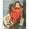 Image 1 :  FRENKEL-FRENEL Oil Ukrainian Art Judaica Rabbi