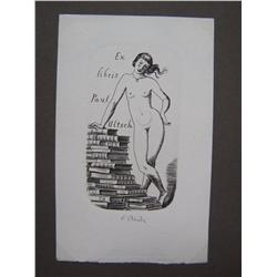 CYRIL BOUDA -Sig Etching Czech Nude