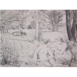 RENE LOUIS BIGNON Sig Etching French
